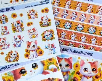 SUNFLOWER MAGIC - Deco - Washi - Boxes - Ripped Pages - Matte Stickers - Memory Keeping - Journaling - Spring - Nature - Raccoon - Dragon
