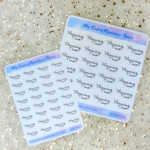 PLANNING TIME - Script Stickers, Minimal Stickers, Simple Stickers, Journaling Stickers, Diary, Memory Keeping, Hobonichi A6 Cousin Week