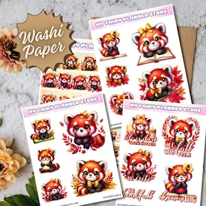 VELVET LOVE FALL - Deco Stickers - Special Stickers - Washi Paper - Quote - Washi Sample - Memory Keeping - Journaling - Autumn - Red Panda