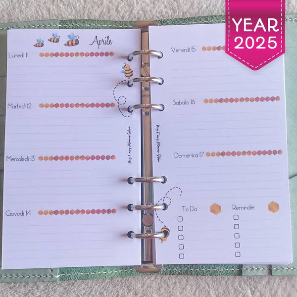 NEW 2023 - Week on Two Pages - Ringbound Planner Refill - Filofax, Webster Pages, KikkiK, Dokibook - A5, Personal, Pocket Size - Watercolor
