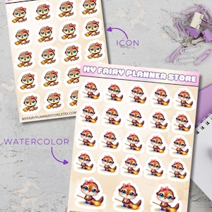 OTTIE SWEET SUMMER - Clean - Icon - Functional - Watercolor - Cute - Kawaii Stickers - Chores - Hobbies - Duty - Home - Lifestyle - Summer