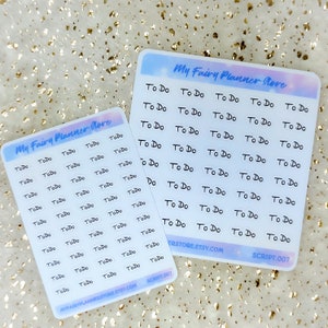 TODO - Script Stickers, Minimal Stickers, Simple Stickers, Journaling Stickers, Diary, Memory Keeping, Hobonichi A6 Cousin Week