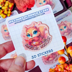 HAZEL COMFY & COZY - 3D Stickers - Glitter - Holographic - Memory Keeping - Planning - Waterproof - Squirrel - Autumn - Fall - Mist