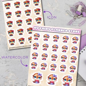OTTIE SWEET SUMMER - Birthday - Icon - Functional - Watercolor - Cute - Kawaii Stickers - Chore - Hobbies - Duty - Home - Lifestyle - Summer
