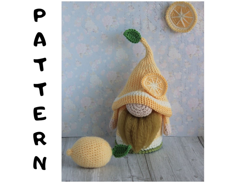Spring Gnomes crochet pattern amigurumi gnomes Lemon Gnome Etsy