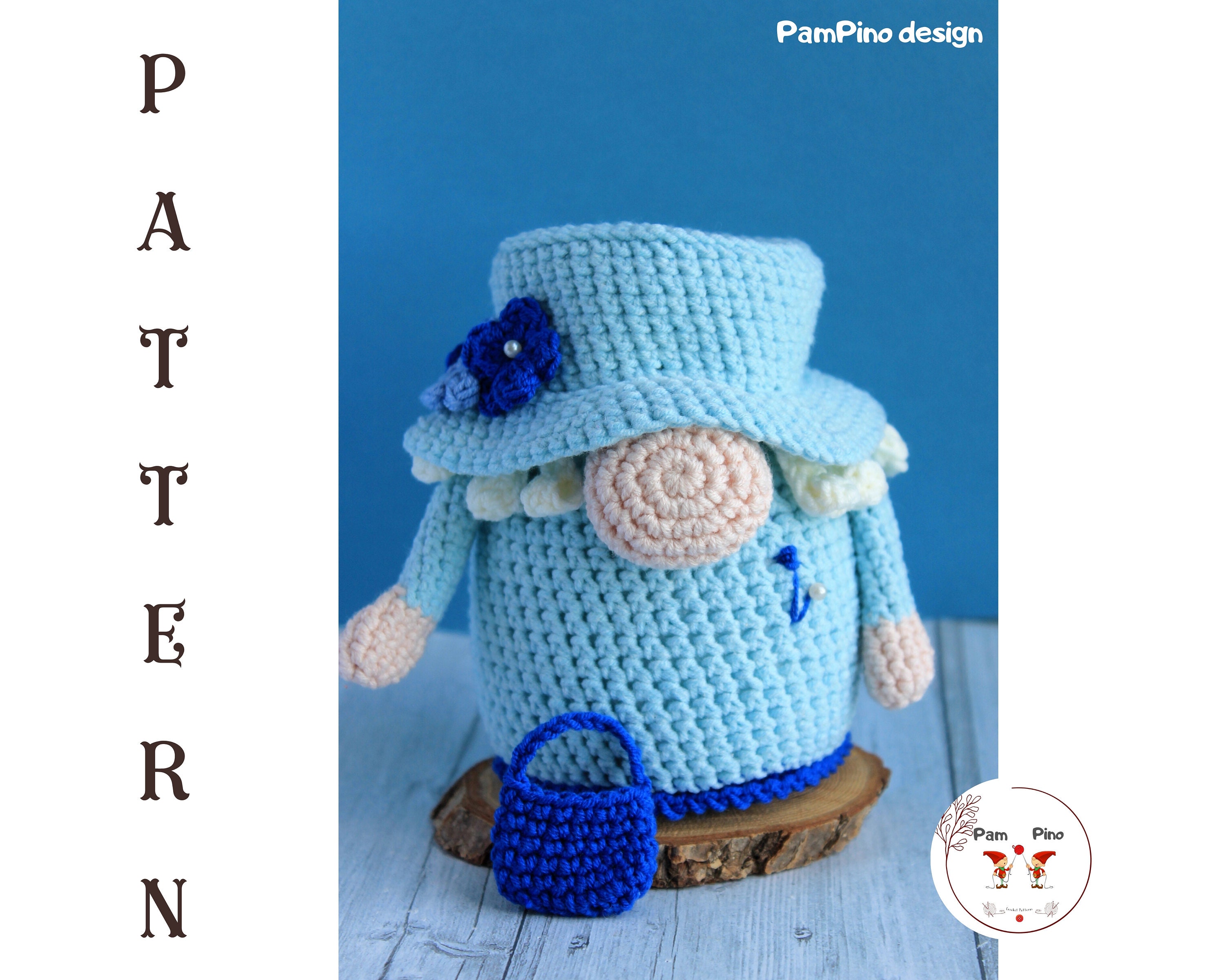 Crochet Queen Elizabeth gnome pattern knit gnome tutorial Etsy