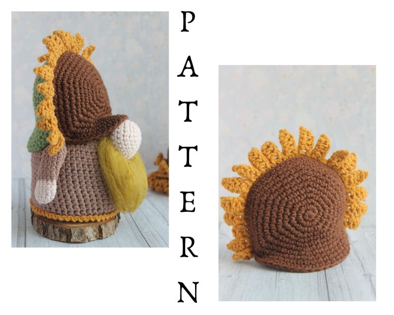 Download Sunflower crochet gnome amigurumi sunflower Sunflower svg ...