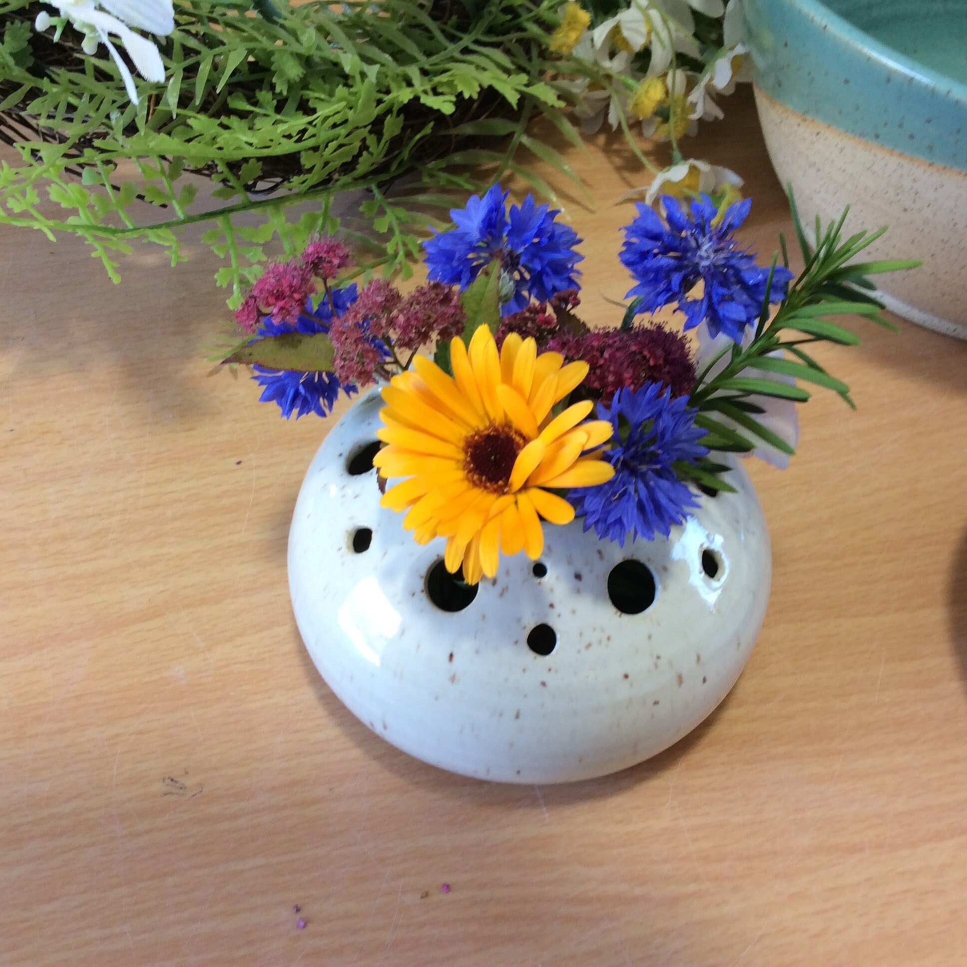 Flower Frogs Flower Stone Handmade Ceramic Pottery Etsy