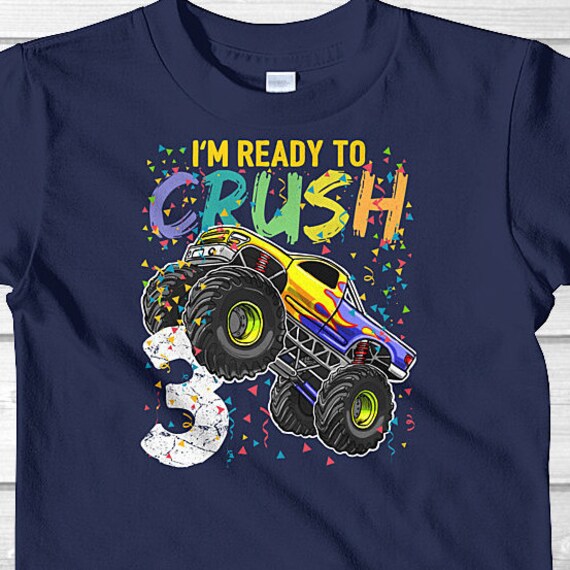 Download 3rd Birthday Monster Truck Shirt Fashion Slap