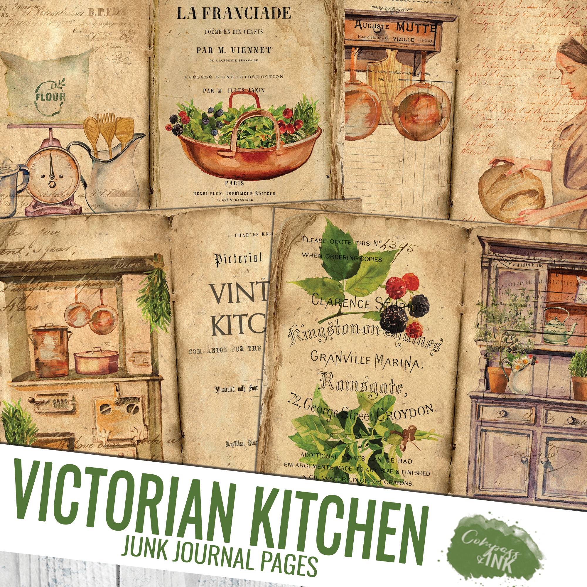 Vintage Kitchen Junk Journal Kit Victorian Kitchen Journal - Etsy