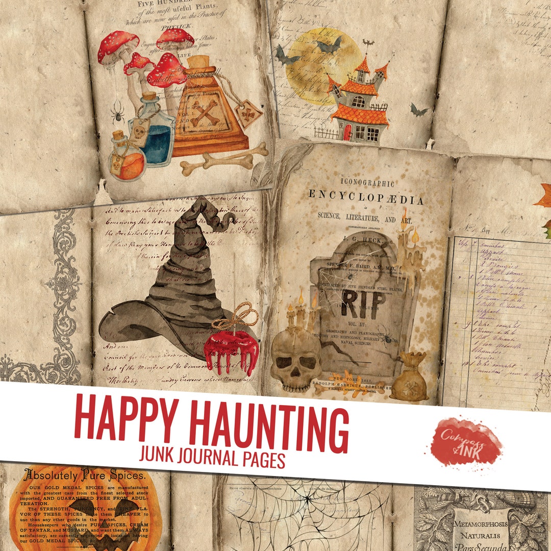 Junk Journal Printable, Halloween Junk Journal Pages, Fall Junk Journal ...