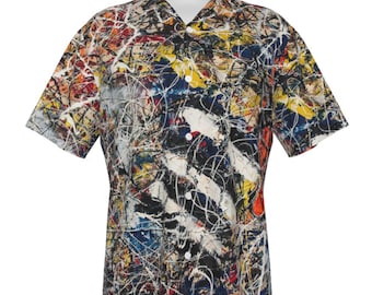 Jackson Pollock Hawaiian Shirt: Abstract Art, Number 17A (S-8XL)