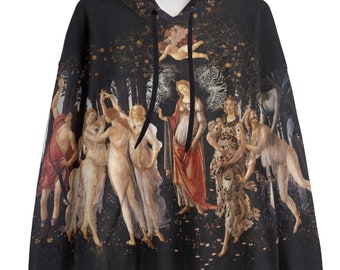 Artistic Apparel Inspired by Sandro Botticelli&#39;s La Primavera - Mythical Fashion Statement - Enchanted Spring Hoodie - Wearable Art