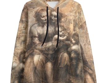 Da Vinci Hoodie: The Virgin and Child, Renaissance Art Fleece Sweatshirt