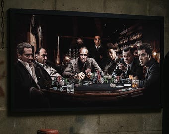 Vintage Hollywood Gangsters Leinwanddruck: Dekor für Krimiserien