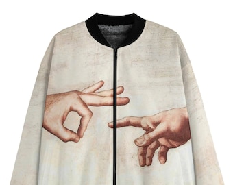 Michelangelo Bomber Jacket: The Creation of Adam, Renaissance Art