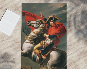 Napoleon Überquerung der Alpen Kunst Strandtücher Berühmte Gemälde Meister Französischer Künstler Ikonenhaftes Zeichnungstuch