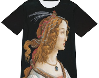 Camiseta "Mujer joven" de Botticelli: Arte renacentista, algodón de calidad museística.