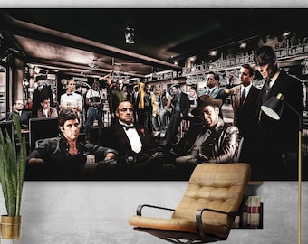 Gangster Movie Canvas Print | Vintage Film Poster | Mafia Wall Art | Classic Cinema Decor