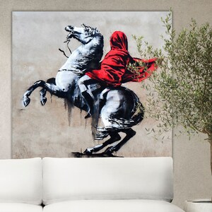 Banksy Napoleon Graffiti Canvas Print: Street Art Poster