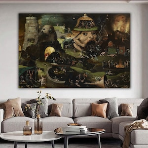 The Harrowing of Hell Canvas Print: Jheronimus Bosch Masterpiece