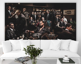 Movie Mobsters Canvas Print | Famous Gangster Characters Art | Godfather Wall Decor | Cinema Gift