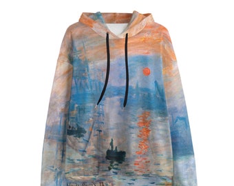 Impression Sunrise Hoodie: Claude Monet Art, Wearable Painting