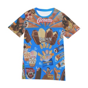 Chemise hawaïenne Ice Cream Homme | Vacances d'été rétro à la plage | vintage à imprimé Aloha | Cadeau nostalgique