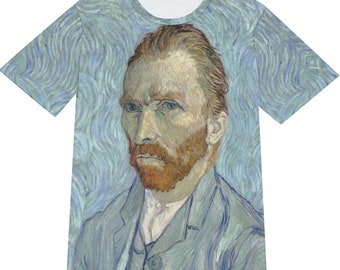 Camiseta con autorretrato de Van Gogh: Arte postimpresionista de 1889, camiseta unisex de algodón.