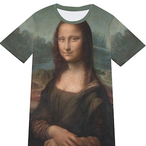 Mona Lisa T-Shirt: Renaissance Art All-Over Print Cotton Tee
