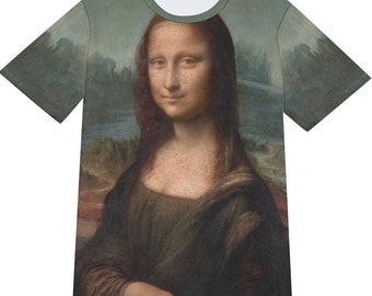 Mona Lisa T-Shirt: Renaissance Kunst All-Over Print Baumwoll T-Shirt