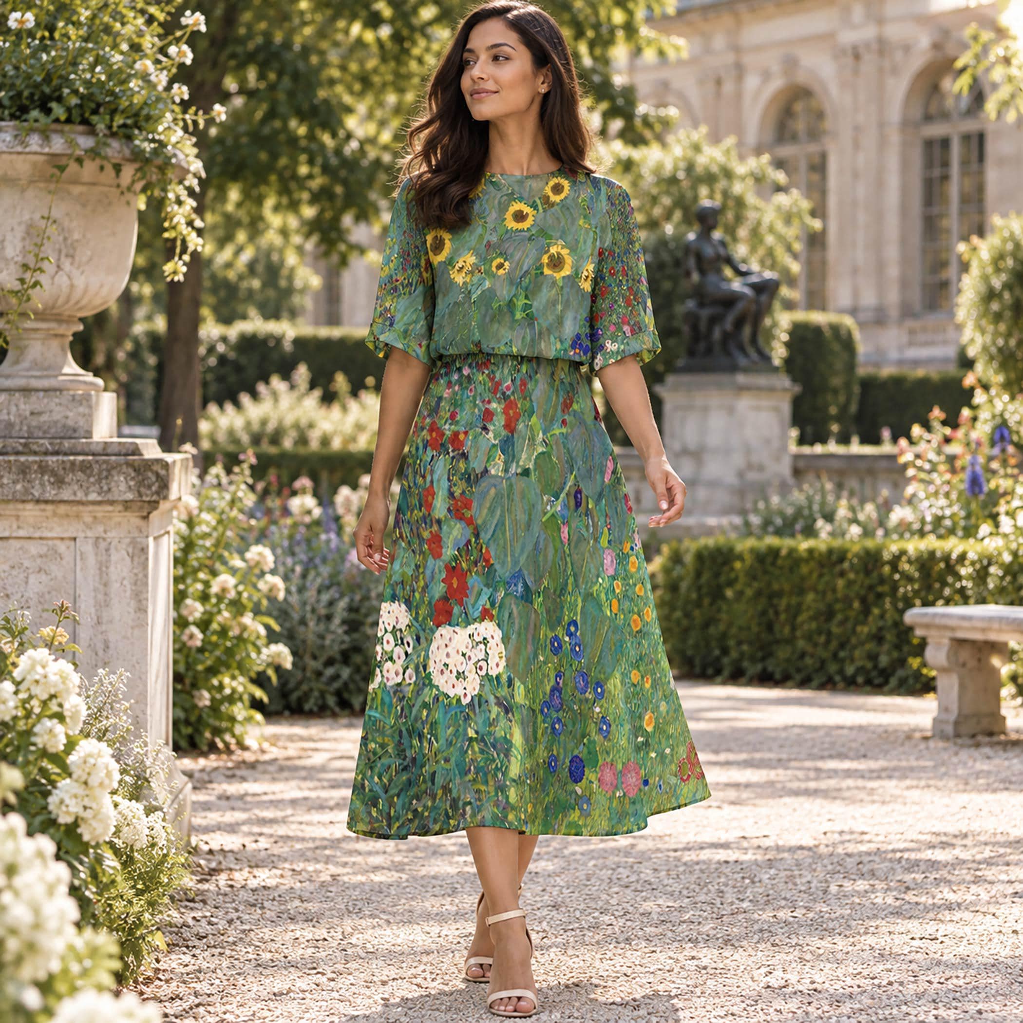 Midi Sunflower Dress - Etsy