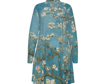 Van Gogh Almond Blossom Dress: Long Sleeve Art Print