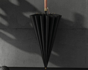 Ombrello da lavoro di lusso di grandi dimensioni con manico a 16 stecche Premium per ombrelli da donna e da uomo