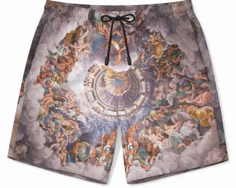 Men's Beach Shorts Chamber of the Giants by Giulio Romano S-5XL
