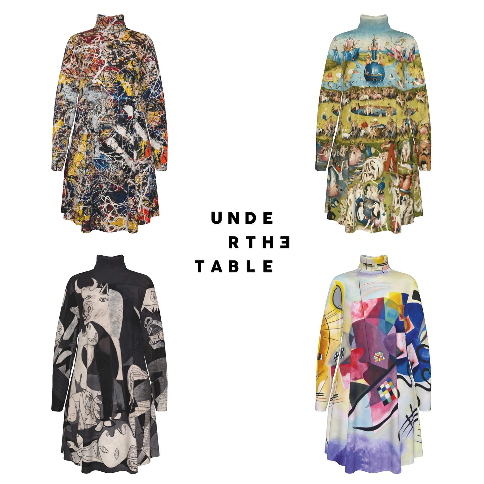 Jackson Pollock Dress: Abstract Expressionist Art, Long Sleeve