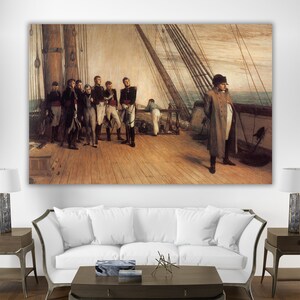 Napoleon on Board the Bellerophon Canvas Print: French Emperor Historical Art