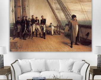 Napoleon on Board the Bellerophon Canvas Print: French Emperor Historical Art