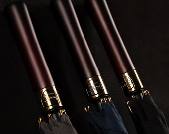 Large Long Wooden Handle Premium Retro 132 cm Umbrella Business Luxury Gentleman Umbrellas