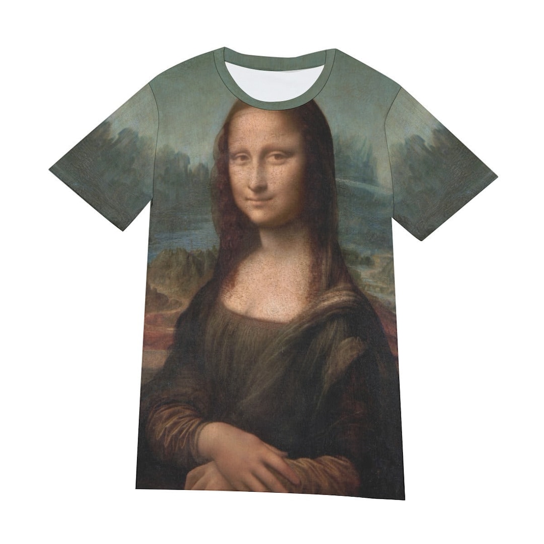 Mona Lisa T-shirt: Renaissance Art All-over Print Cotton Tee - Etsy