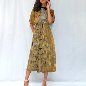 Gustav Klimt &#39;Adele Bloch-Bauer I&#39; Waist Dress: Art Nouveau Apparel