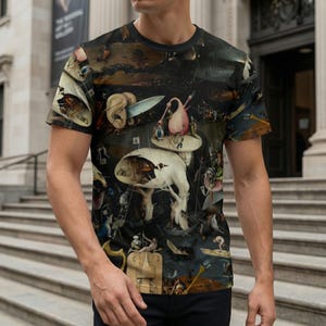 Hieronymus Bosch Garden of Earthly Delights T-Shirt - Artistic, Unique, and Vibrant Tee