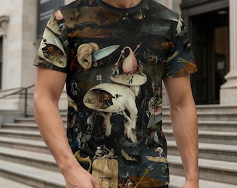 Camiseta de El Bosco: El Jardín de las Delicias: artística, única y vibrante.