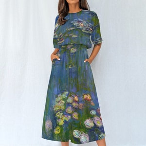 Spring Blossom Clothing Claude Monet Water Lilies Dress