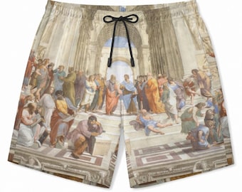Men’s Beach Shorts Raphael The School of Athens S-5XL