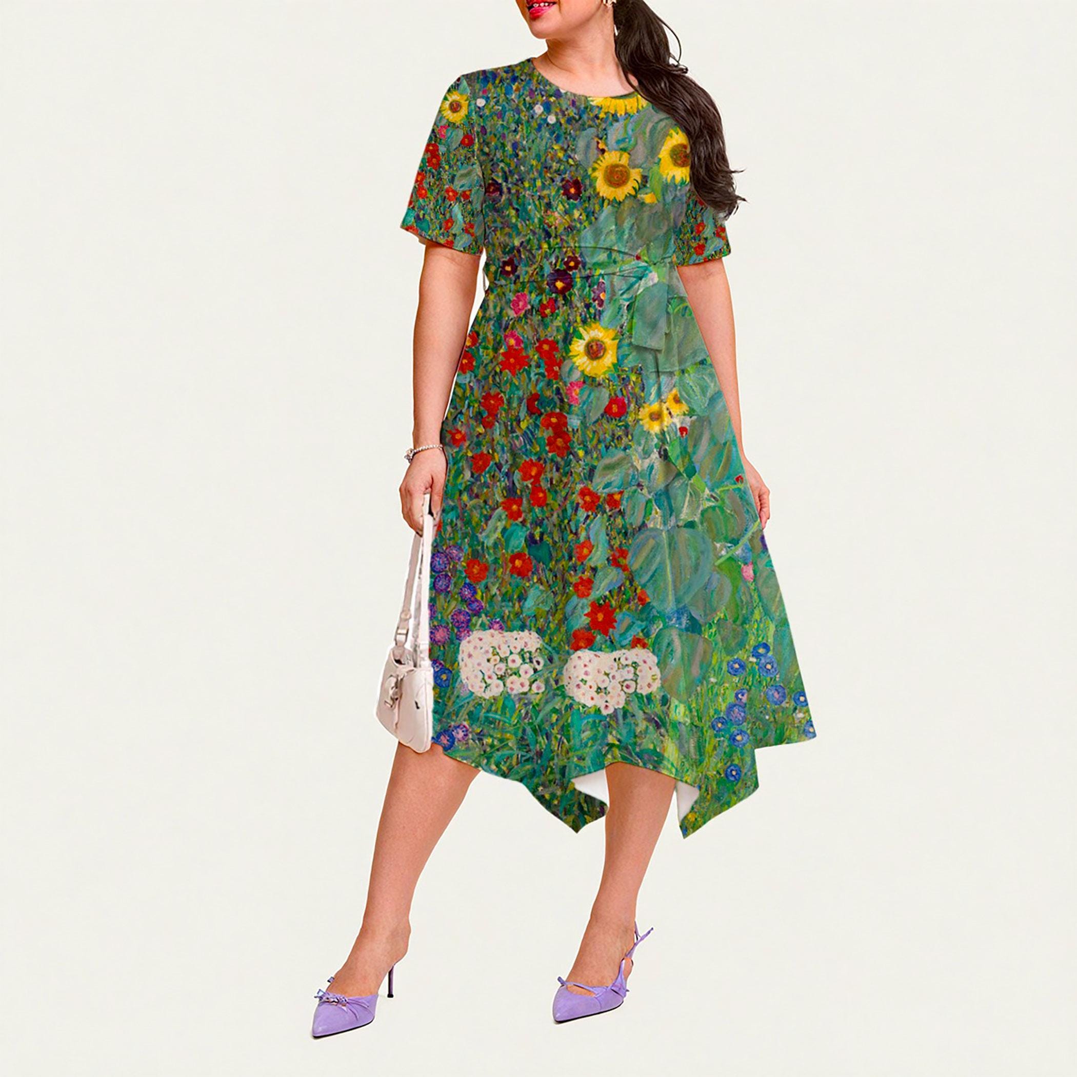 chinese dress ladies Sunflower Vintage Dress