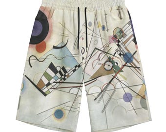 Wassily Kandinsky Cotton Art Shorts Composition 8 S-5XL