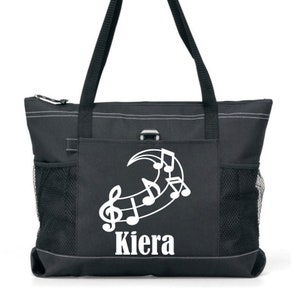 Music Tote Bag, Music Bag, Personalized Music Bag, Tote bag, Birthday Gift, Bag, Tote, Personalized Tote bag, Gift image 1