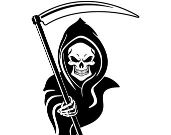 Grim Reaper Sickle Death Vinyl Decal Sticker - Etsy