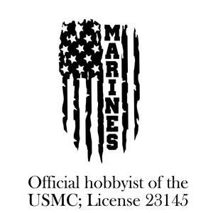 Marine Distressed Flag Vinyl Decal, Marine Decal, Marine Sticker, Marine Car window decal, Marines, Military, USMC decal, USMC sticker